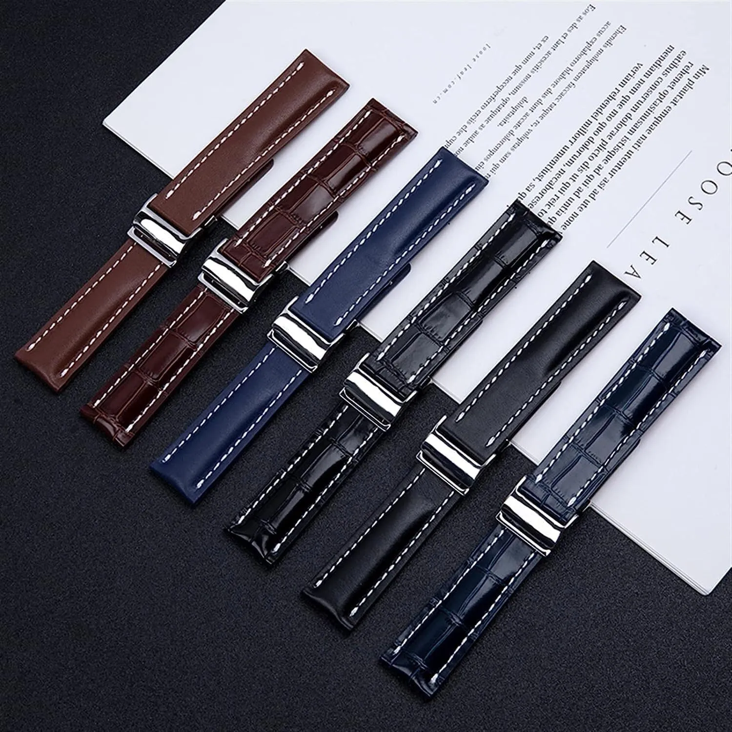 Italy Genuine Leather watch band for Breitling Premier B01 Colt Chronograph Avenger AVIATOR Strap