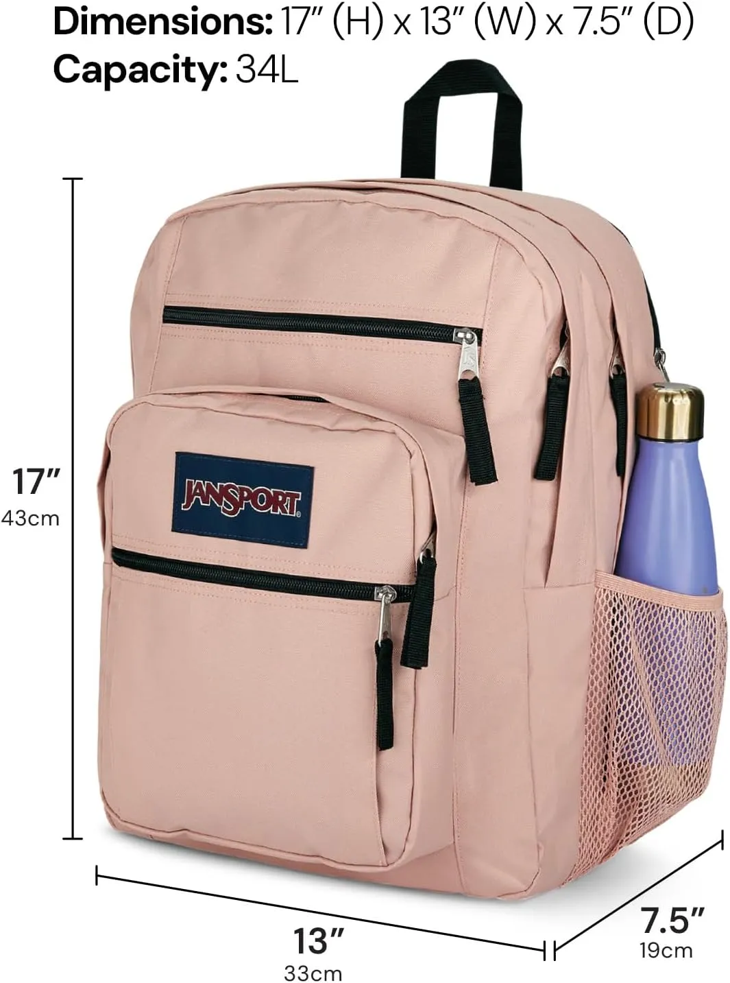 JanSport Laptop Backpack - Computer Bag with 2 Compartments, Ergonomic Shoulder Straps, 15” Laptop Sleeve, Haul Handle - Gravity Check