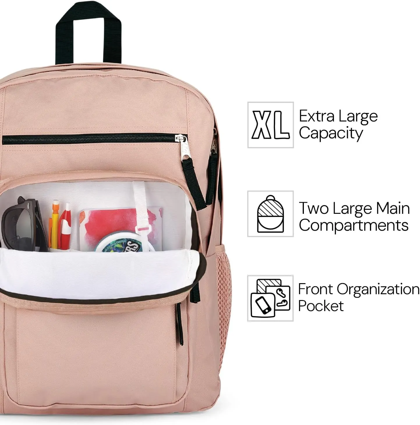 JanSport Laptop Backpack - Computer Bag with 2 Compartments, Ergonomic Shoulder Straps, 15” Laptop Sleeve, Haul Handle - Gravity Check