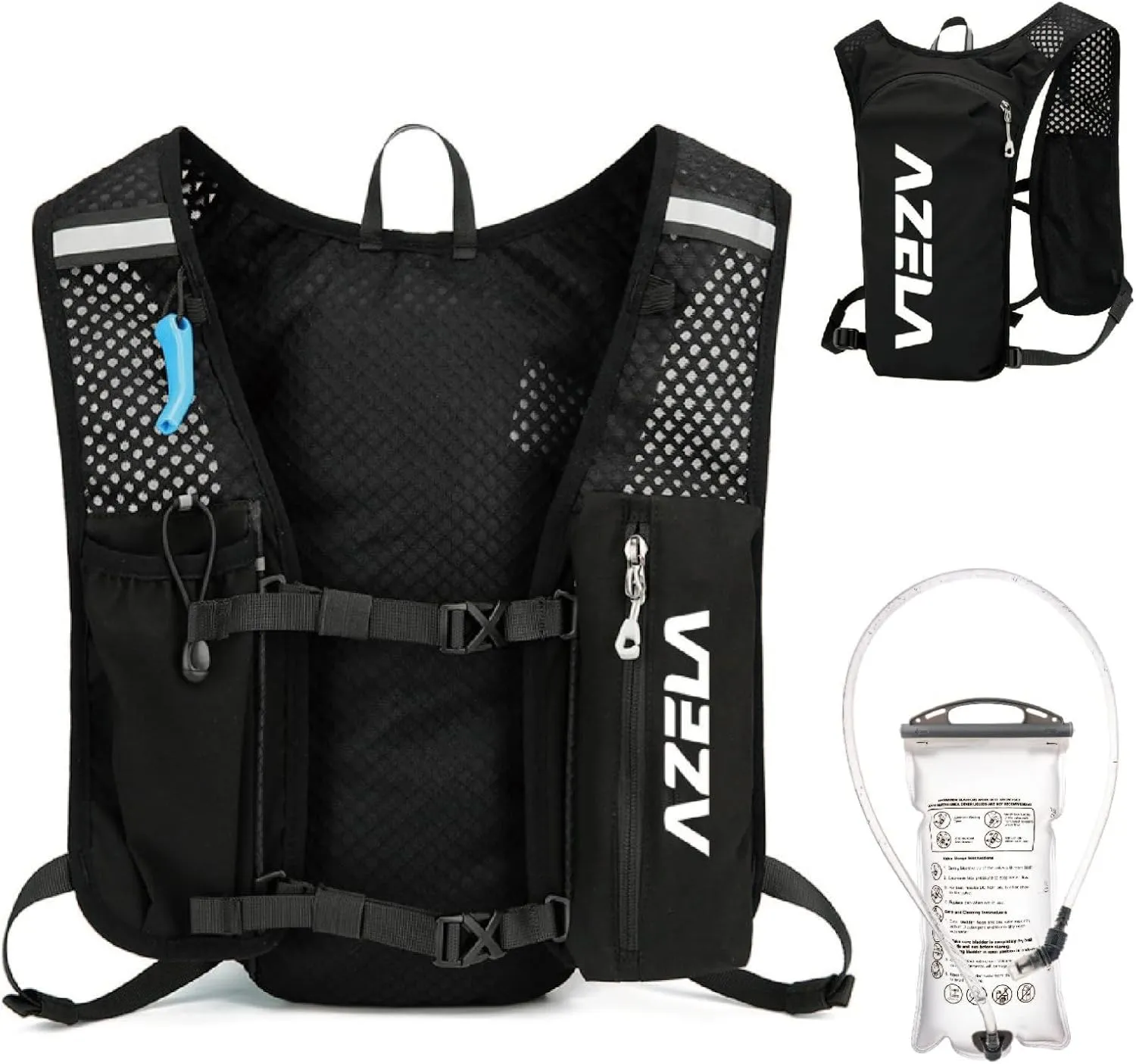 JEELAD 5L Hydration Backpack Lightweight Vest for Hiking Trail Running Gear Cycling Marathon for Women Men