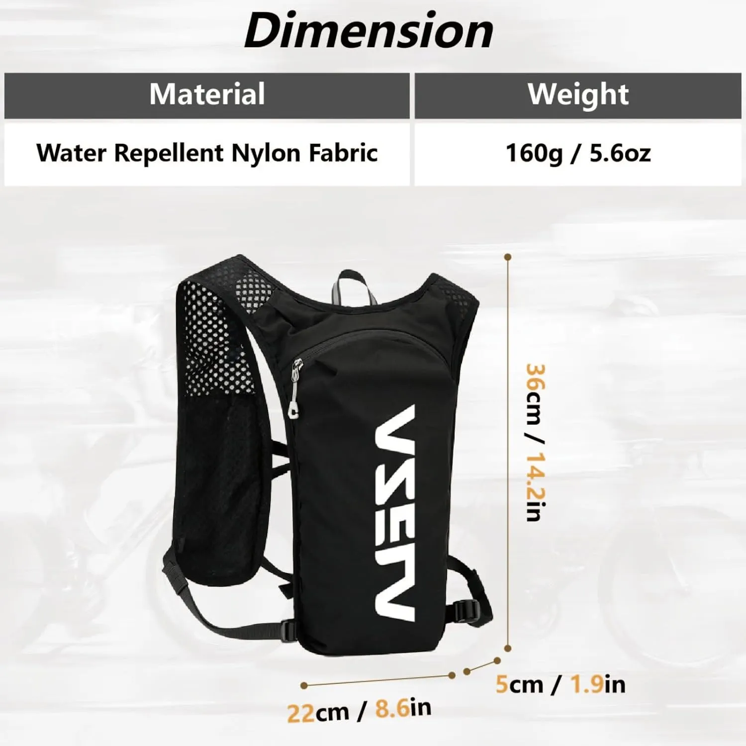 JEELAD 5L Hydration Backpack Lightweight Vest for Hiking Trail Running Gear Cycling Marathon for Women Men