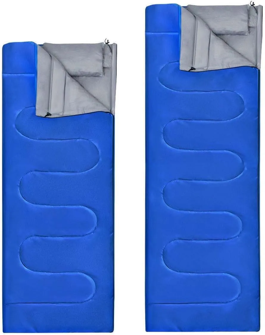 JHUS Double 2 Person Sleeping Bag Waterproof w/2 Pillows Camping Queen Size XL Camping Accessories Camping Gear Sleeping Bag Sleeping Bags Camping Essentials Camping Supplies Hiking Gear Backpac