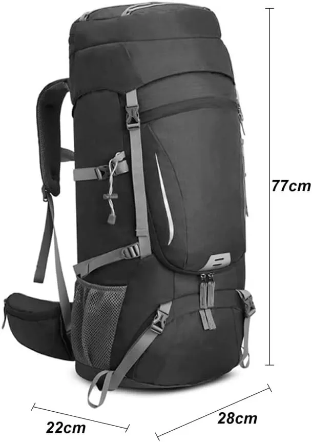 JSEIAJB 60L Large Hiking Mountaineering Backpack Climbing Hiking Backpack Camping Backpack Sport Outdoor Bag