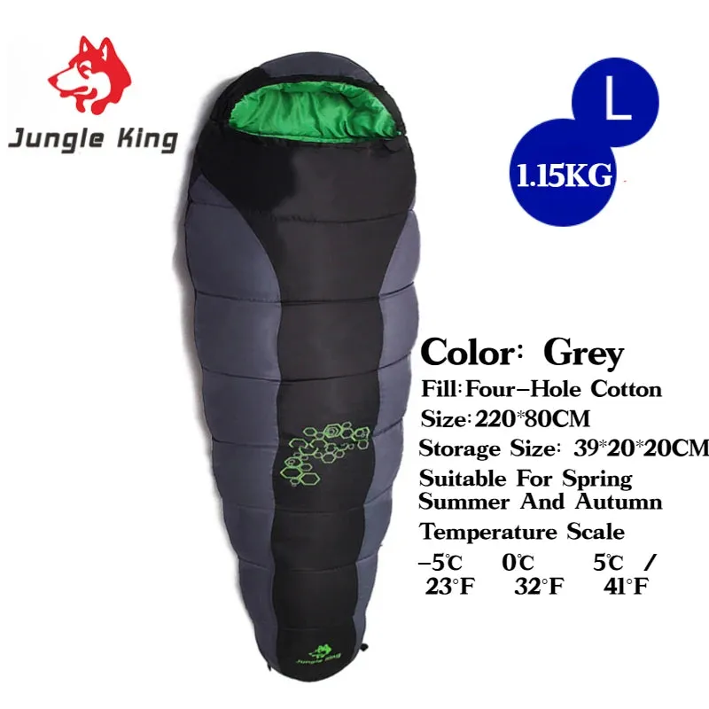 JUNGLE KING CY0901 RL Camping Sleeping Bag - Lightweight, Waterproof, 4 Season