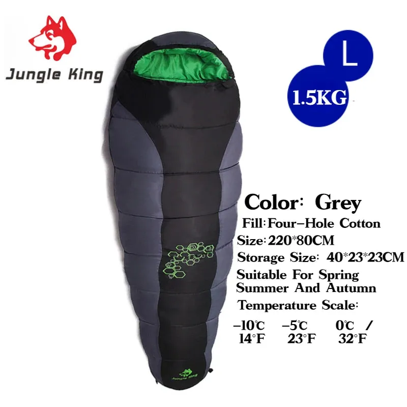 JUNGLE KING CY0901 RL Camping Sleeping Bag - Lightweight, Waterproof, 4 Season