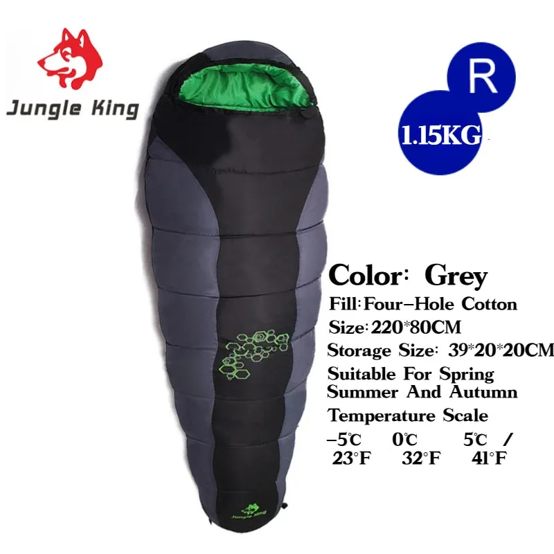 JUNGLE KING CY0901 RL Camping Sleeping Bag - Lightweight, Waterproof, 4 Season