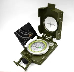 Kammander Miliary Grade Metal Compass, Navigational,Multifunctional Military Compass with Inclinometer, Sighting, Optic, Resistant & Waterproof Compass, Essential for Hiking, Camping, Scouting