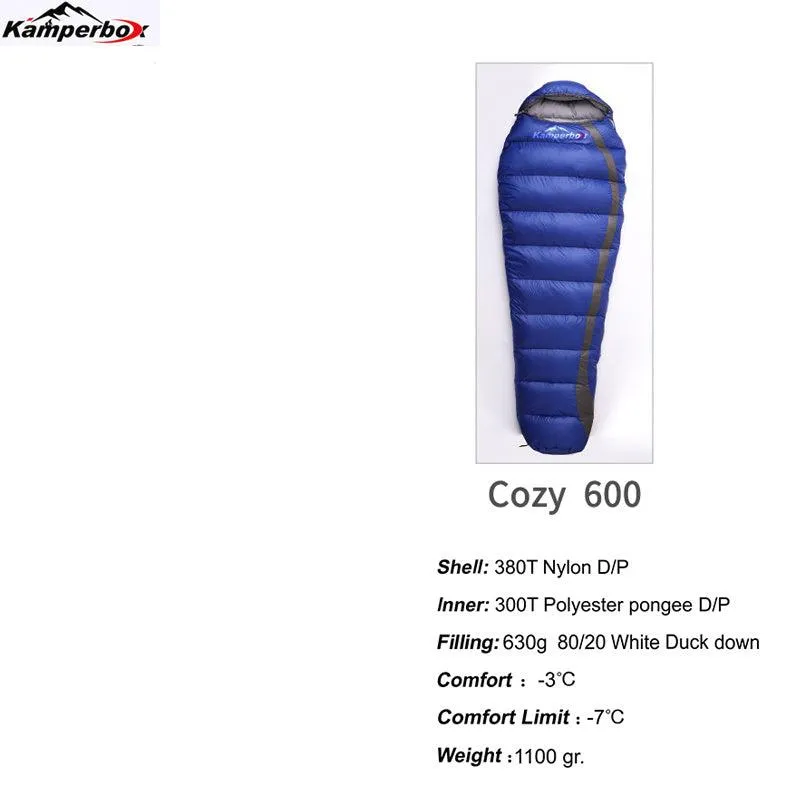 Kamperbox Down Sleeping Bag with Compression Sack |  -3 to -7 Degree | 630 g Filling