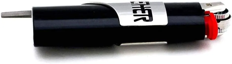 Kasher’s Cutout Lighter Tool - Lightweight & Multi Tool Accessory for Lighters - Suitable to use as Pipe Cleaner, Cutter, etc (with Lighter, Silver)