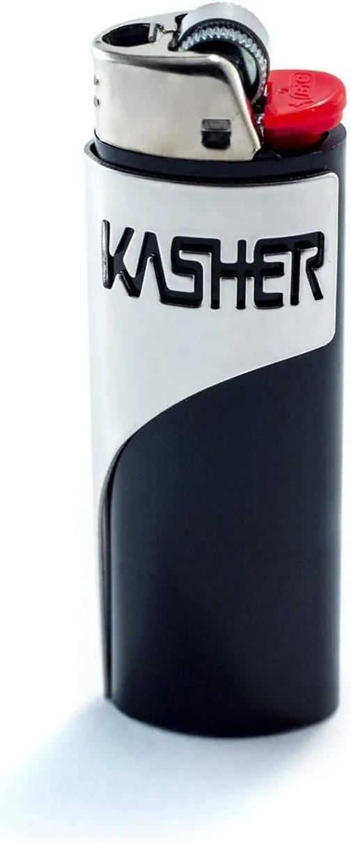 Kasher’s Cutout Lighter Tool - Lightweight & Multi Tool Accessory for Lighters - Suitable to use as Pipe Cleaner, Cutter, etc (with Lighter, Silver)