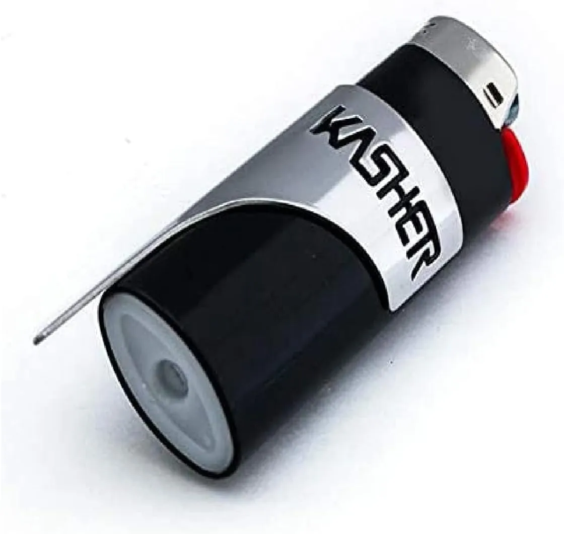 Kasher’s Cutout Lighter Tool - Lightweight & Multi Tool Accessory for Lighters - Suitable to use as Pipe Cleaner, Cutter, etc (with Lighter, Silver)