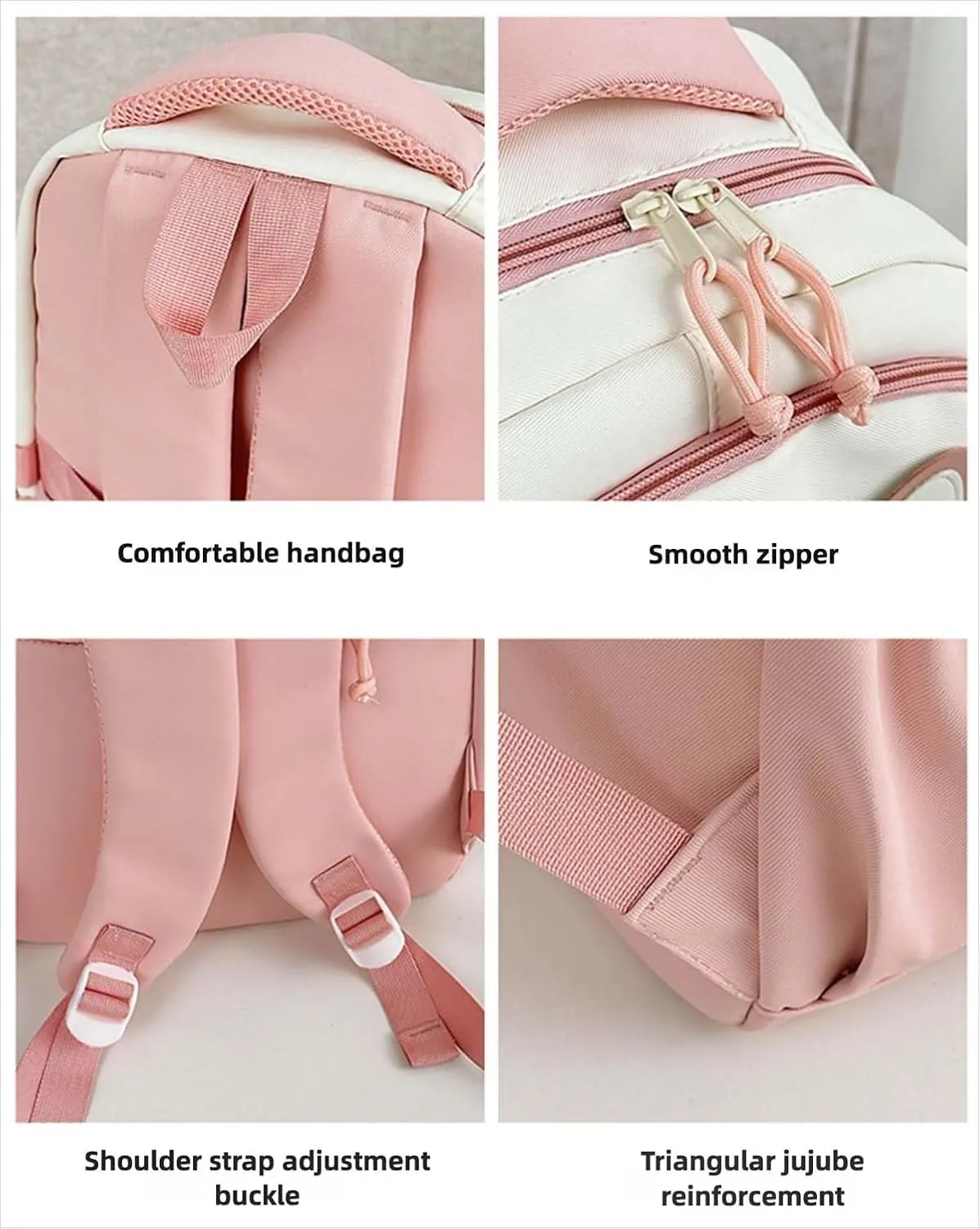 Kawaii Cat Ita Bag Backpack with Pin Badge Display Stylish Travel Bag for Women, Lightweight Design for Fashion Lovers (Pink)