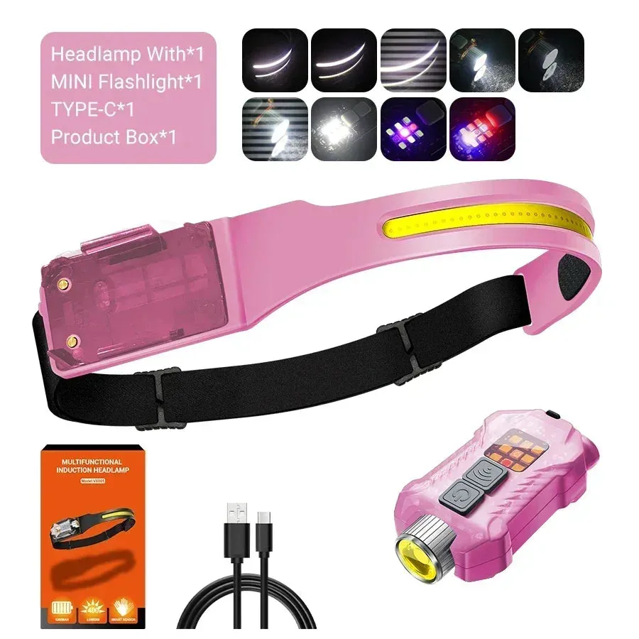 KDULIT 1500LM LED Headlamp – USB Rechargeable 7500mAh Waterproof Headlight for Camping & Hiking