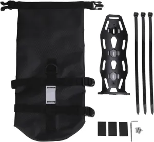 Keenso 5L Large Capacity Cycling Front Saddle Bag Rack Bag for Road Mountain with Reflective Effect, Long Distance Ride Emergency Essential Items Carrier