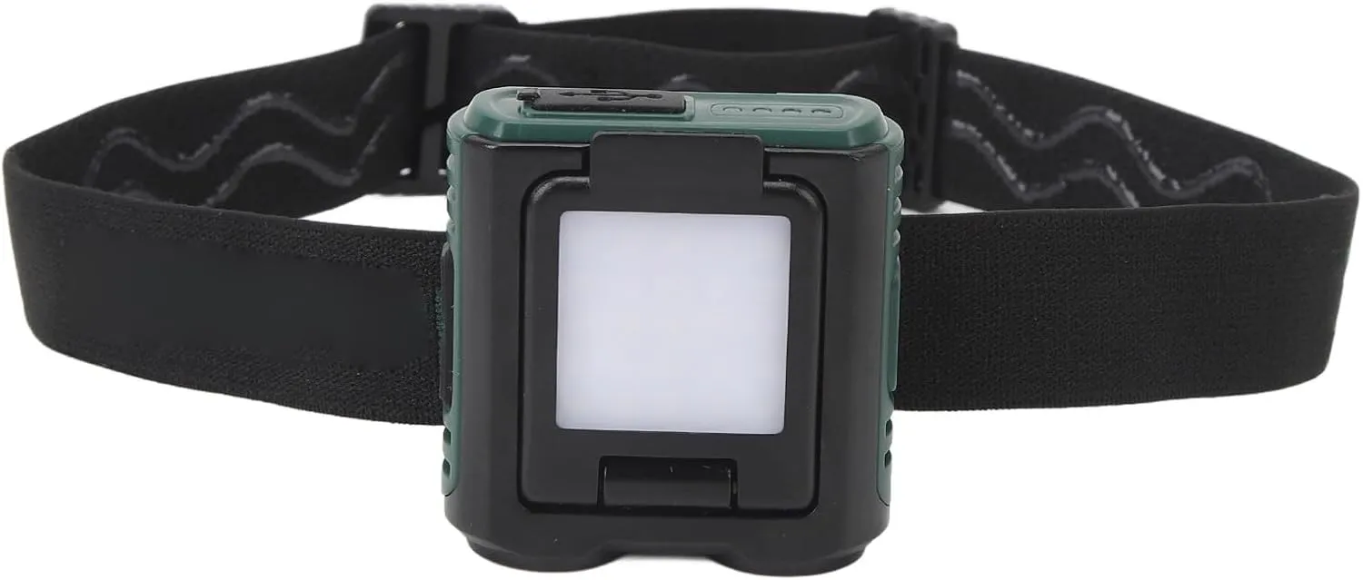 Keenso USB Rechargeable Headlamp, Lightweight Hat Light with Induction for Camping, Fishing, Hiking, Adjustable Headband