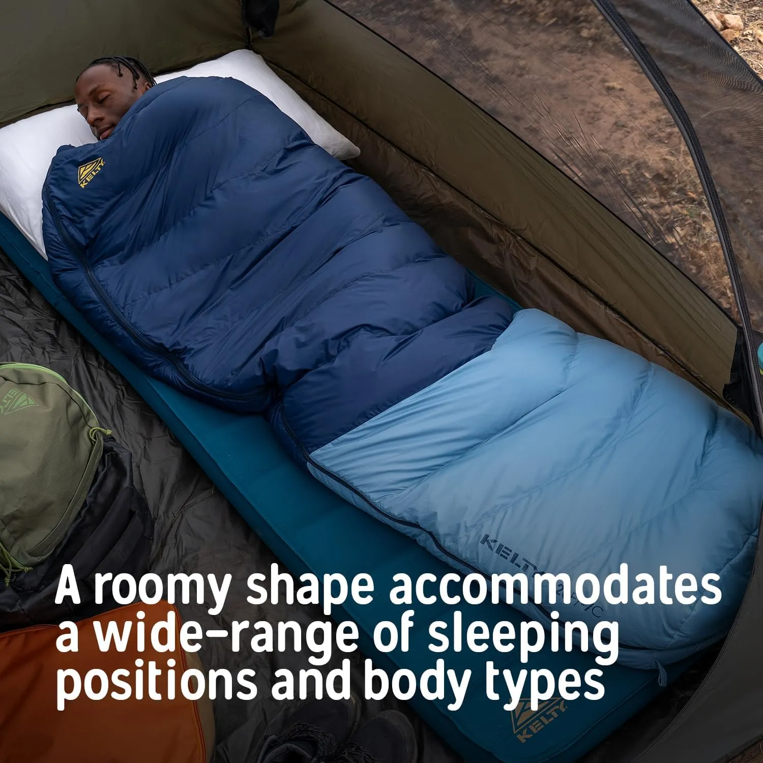 Kelty Supernova Down Sleeping Bag, Compact   Lightweight, Roomy Shape for All Body Types and Sleep Positions, Recycled Shell Fabrics