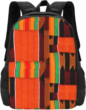 Kente Cloth Lightweight Packable Backpack Travel Casual Large Capacity Daypack Foldable Backpack For Men Women