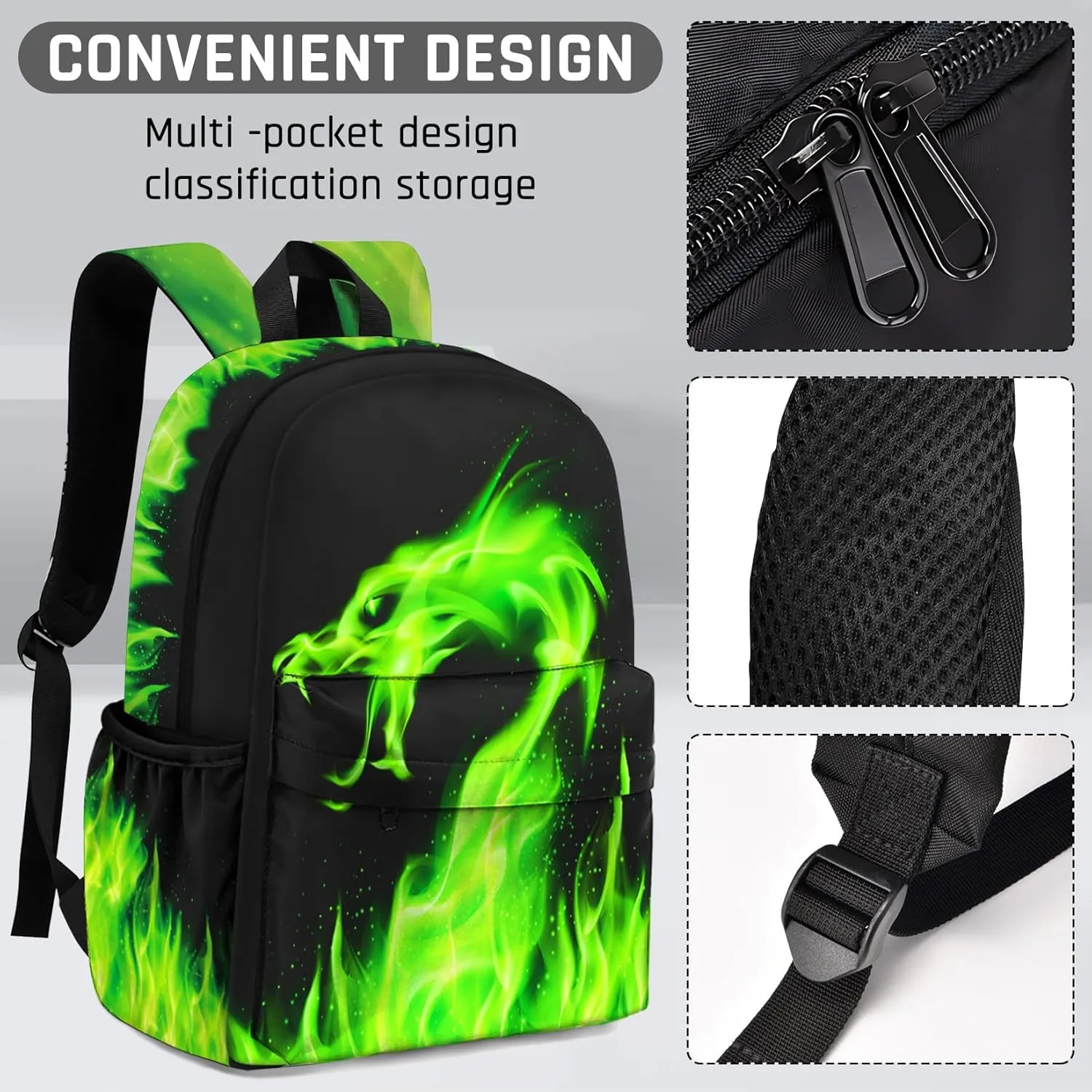 Kids Backpack for Boys，Cool Boys Backpack for Children Elementary Middle School Students，Lightweight School Bookbag for Travel and Daily Use