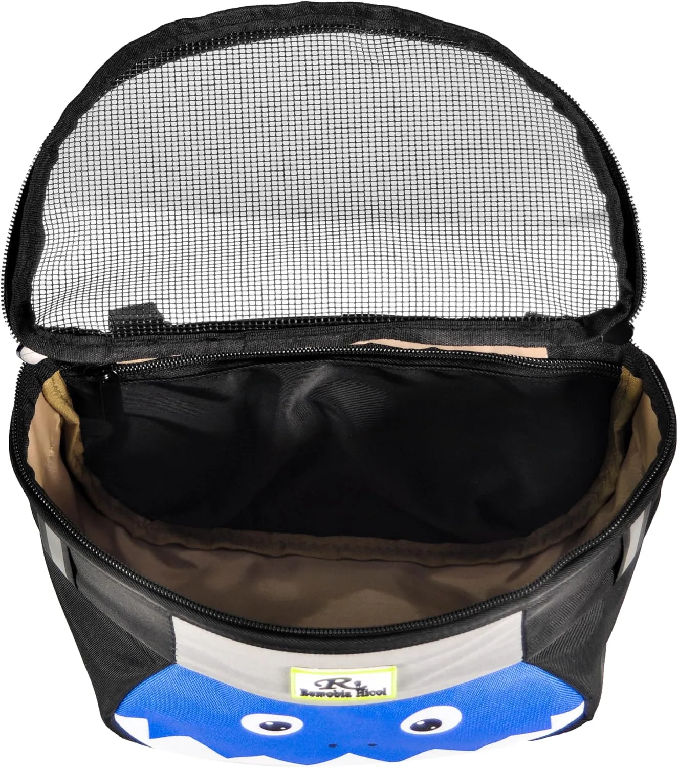 Kids Bike Basket,Durable Front Frame Bicycle & Scooter Basket Bag,Waterproof Fabric Bicycle Handlebar Bag for Boys, Girls, Toddlers with Zipper Mesh Lip (Tooth)