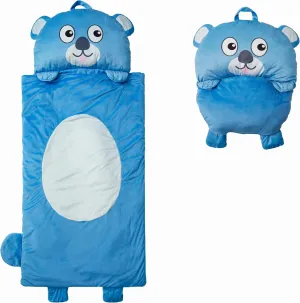 Kid's Nap Buddies Character Preschool Nap Mat, Toddler Sleeping Bag with Pillow for Daycare, Ages 3 