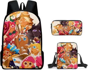 Kids Shadow Milk Cookie Backpack Shoulder Bag Pencil Case 3PCS Set -The Best Gift for Shadow Milk Cookie Fans (C10,3PCS)