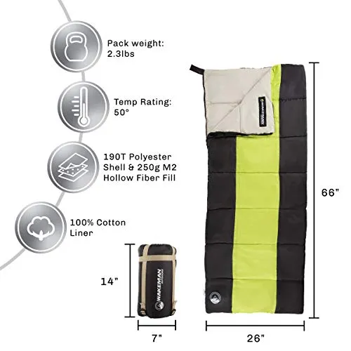 Kids Sleeping Bag - Carrying Bag w/ Compression Straps for Camping