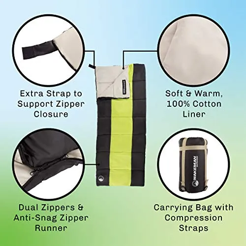 Kids Sleeping Bag - Carrying Bag w/ Compression Straps for Camping