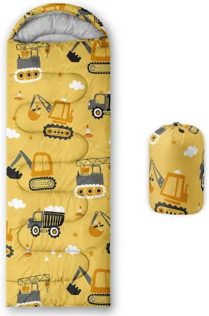 Kids Sleeping Bag for Boys Girls,Cute Puppy Print-Lightweight Warm Portable Outdoor Indoor-Waterproof Cold Weather Resistant Sleeping Bag for Camping Hiking