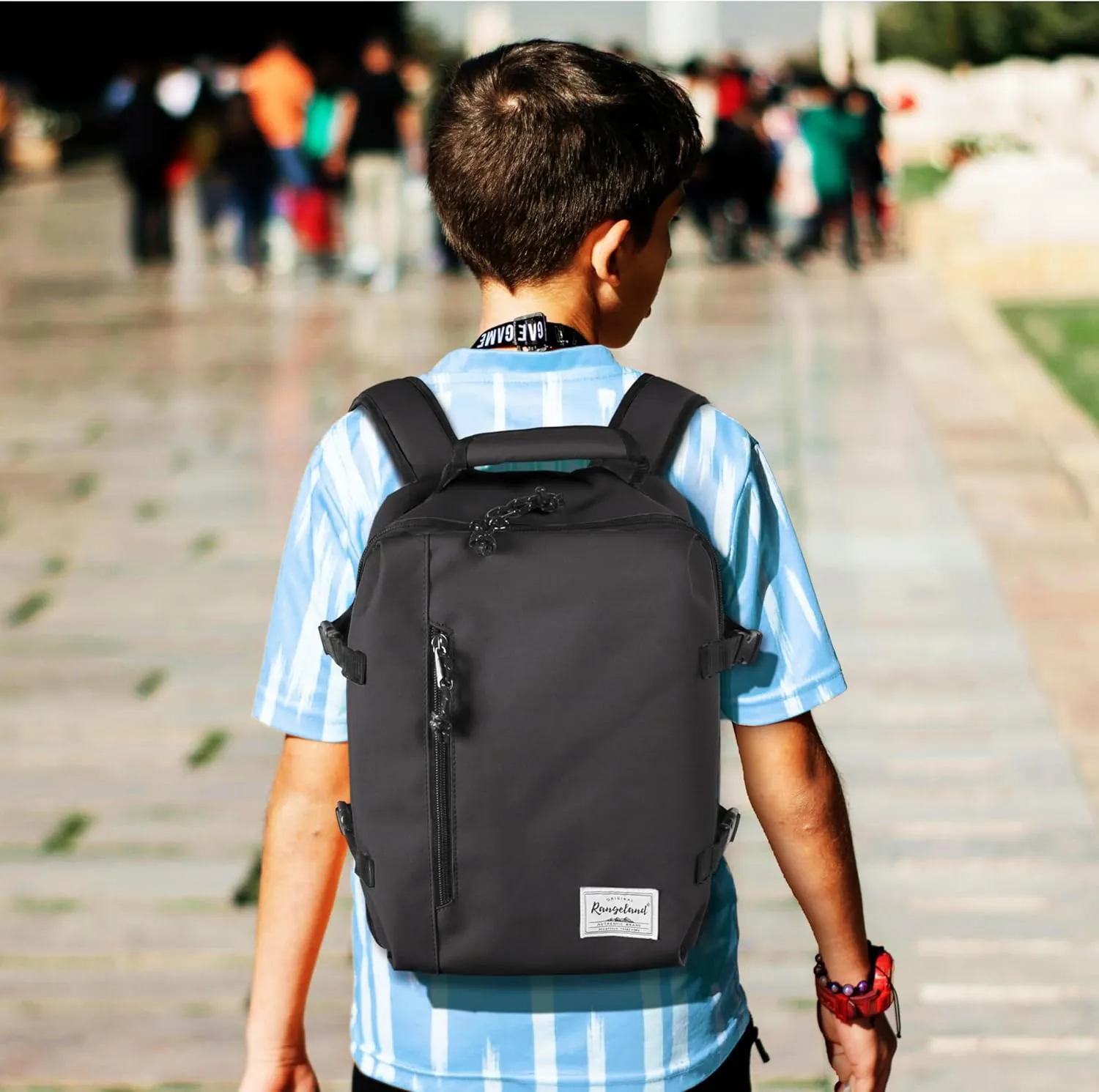 Kids Travel Backpack for Ages 3-6 | Lightweight Suitcase Style Carry-On | 10L Weekender with Tablet Sleeve & Chest Strap | Black