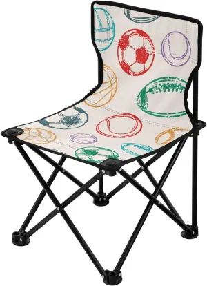 Kigai Folding Camping Chair Heavy Duty Chair Ultralight Compact Portable Beach Chair for Outdoor Camp, Hiking, Travel, Beach, Sporting Event and Picnic, Cartoon Ball