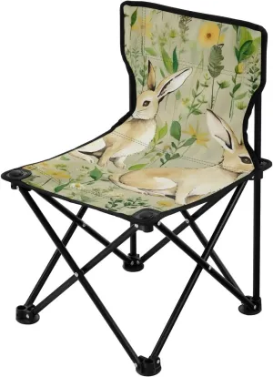 Kigai Folding Camping Chair Heavy Duty Chair Ultralight Compact Portable Beach Chair for Outdoor Camp, Hiking, Travel, Beach, Sporting Event and Picnic, Easter Rabbit