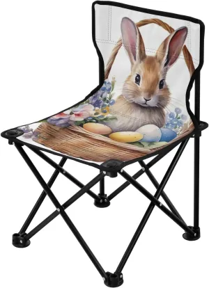 Kigai Folding Camping Chair Heavy Duty Chair Ultralight Compact Portable Beach Chair for Outdoor Camp, Hiking, Travel, Beach, Sporting Event and Picnic, Easter Rabbit