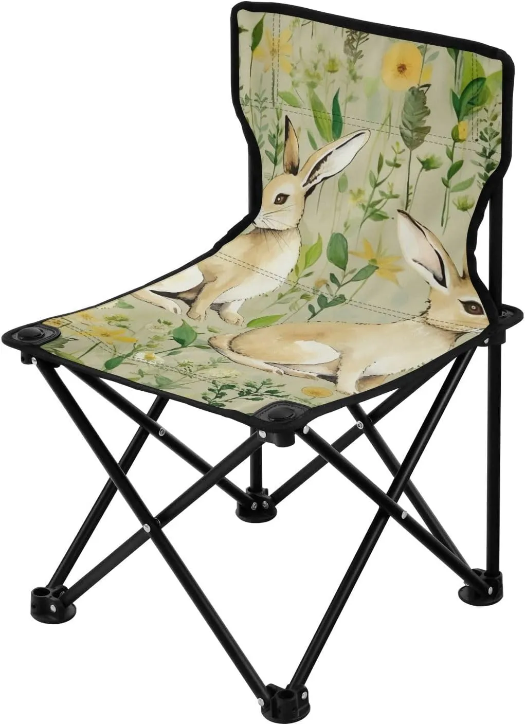 Kigai Folding Camping Chair Heavy Duty Chair Ultralight Compact Portable Beach Chair for Outdoor Camp, Hiking, Travel, Beach, Sporting Event and Picnic, Easter Rabbit
