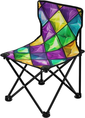 Kigai Folding Camping Chair Heavy Duty Chair Ultralight Compact Portable Beach Chair for Outdoor Camp, Hiking, Travel, Beach, Sporting Event and Picnic, Peacock Feathers