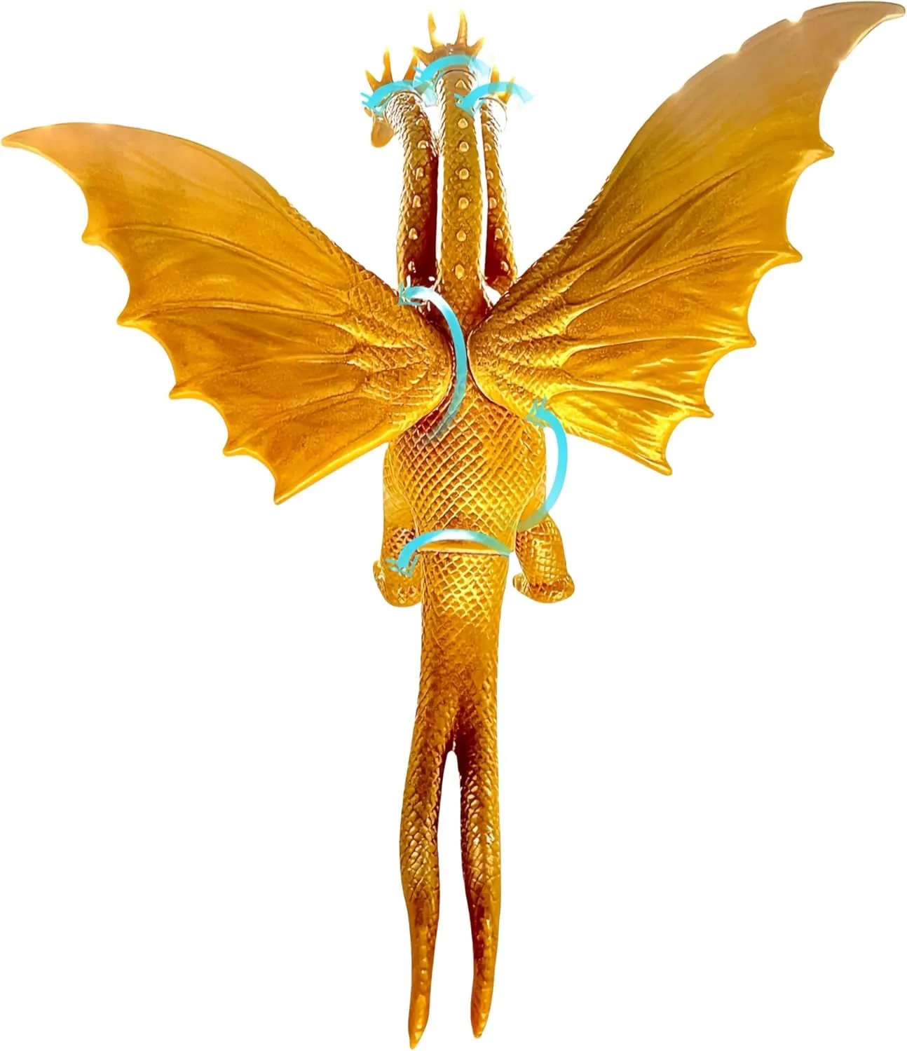 King Ghidorah, 1964 Movie Series Movable Joints King of The Monsters Dinosaur Action Figures, Travel Bag
