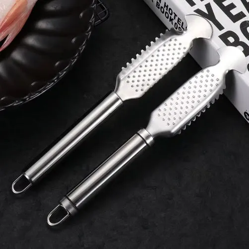 Kitchen Fish Scale Remover Stainless Steel Fish Scale Remover Cleaner Scraper Kitchen Peeler Tool Kitchen Fish Scale Gadgets