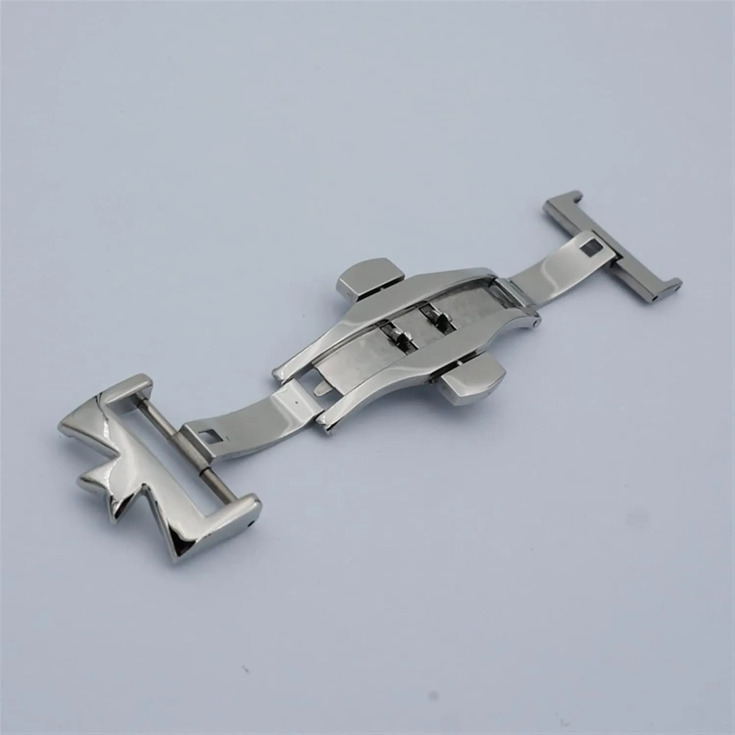 KLVN 18mm 20mm 316L Stainless Steel Double By Double Open Watch Buckle Clasp Strap Deployant For Watchbands