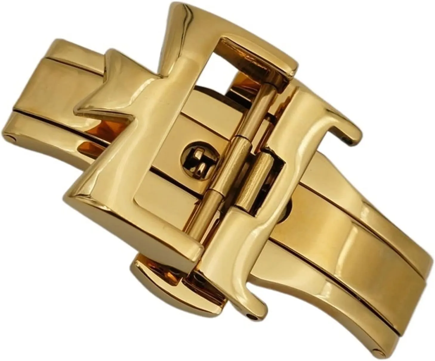 KLVN 18mm 20mm 316L Stainless Steel Double By Double Open Watch Buckle Clasp Strap Deployant For Watchbands
