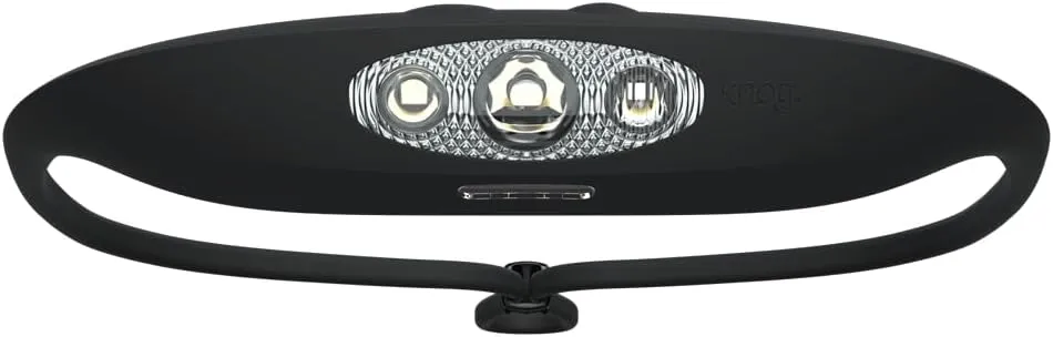 KNOG Bandicoot 250 LED Headlamp - Rechargeable Camping Headlamp with 40m Beam, IP67 Waterproof, Multi-Mode Lighting & Silicone Strap - Durable, Innovative Headlamp for Hiking & Outdoors, Black