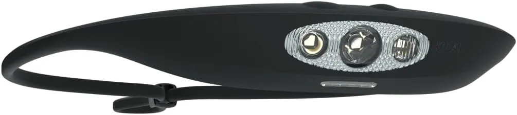KNOG Bandicoot 250 LED Headlamp - Rechargeable Camping Headlamp with 40m Beam, IP67 Waterproof, Multi-Mode Lighting & Silicone Strap - Durable, Innovative Headlamp for Hiking & Outdoors, Black