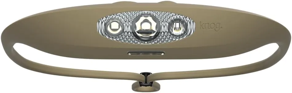 Knog Bandicoot 250 LED Headlamp - Rechargeable Camping Headlamp with 40m Beam, IP67 Waterproof,Multi-Mode Lighting & Silicone Strap - Durable,Innovative Headlamp for Hiking & Outdoors,Pale Green Olive
