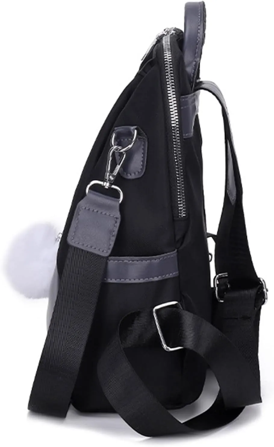 Ladies Fashion Pendant Casual Backpack Retro Solid Color Large Capacity Small Anime Backpack for Middle (One Size)