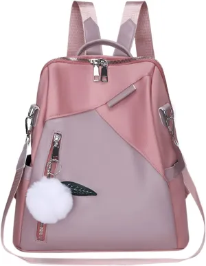 Ladies Fashion Pendant Casual Backpack Retro Solid Color Large Capacity Small Anime Backpack for Middle (One Size)