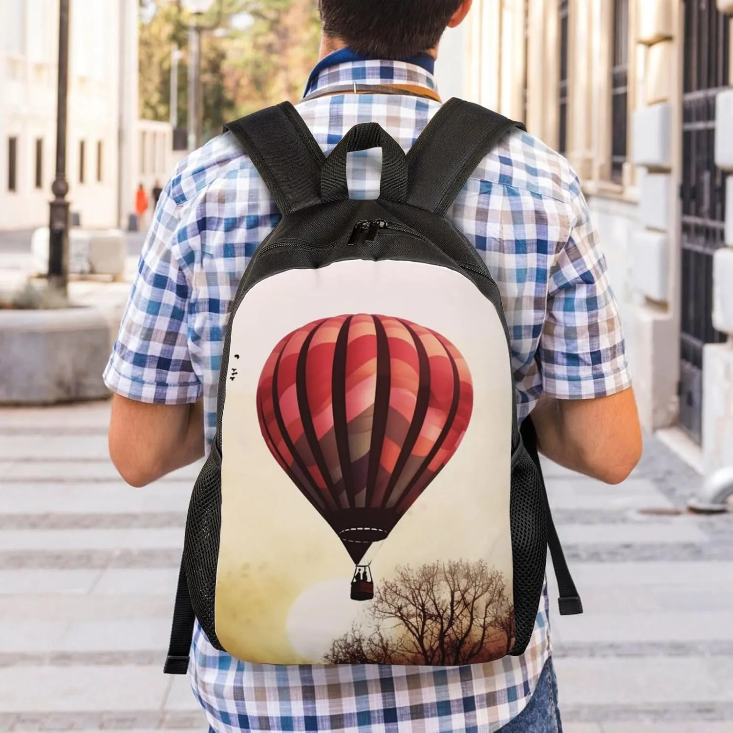 Laptop Backpack for Men Women Carry On Backpack Hot air balloon Backpack Lightweight Travel Bag Casual Daypack