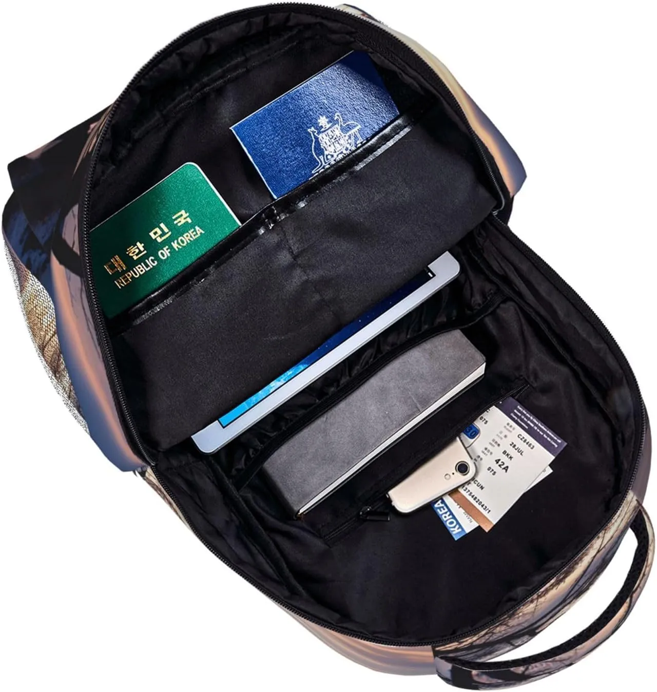 Laptop Backpack for Men Women Lightweight Travel Backpack Tree branch silhouette at dusk Daypack Laptop Bag for Travel