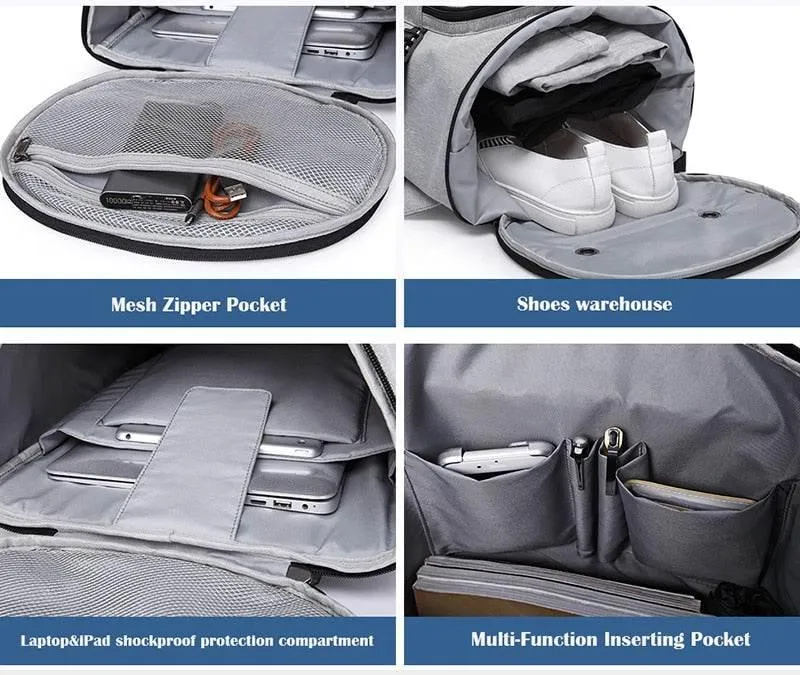 Large Capacity Ergonomic Travel Backpack - Comfortable Spacious Design