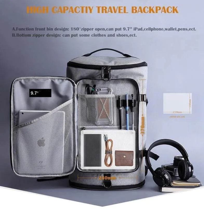 Large Capacity Ergonomic Travel Backpack - Comfortable Spacious Design