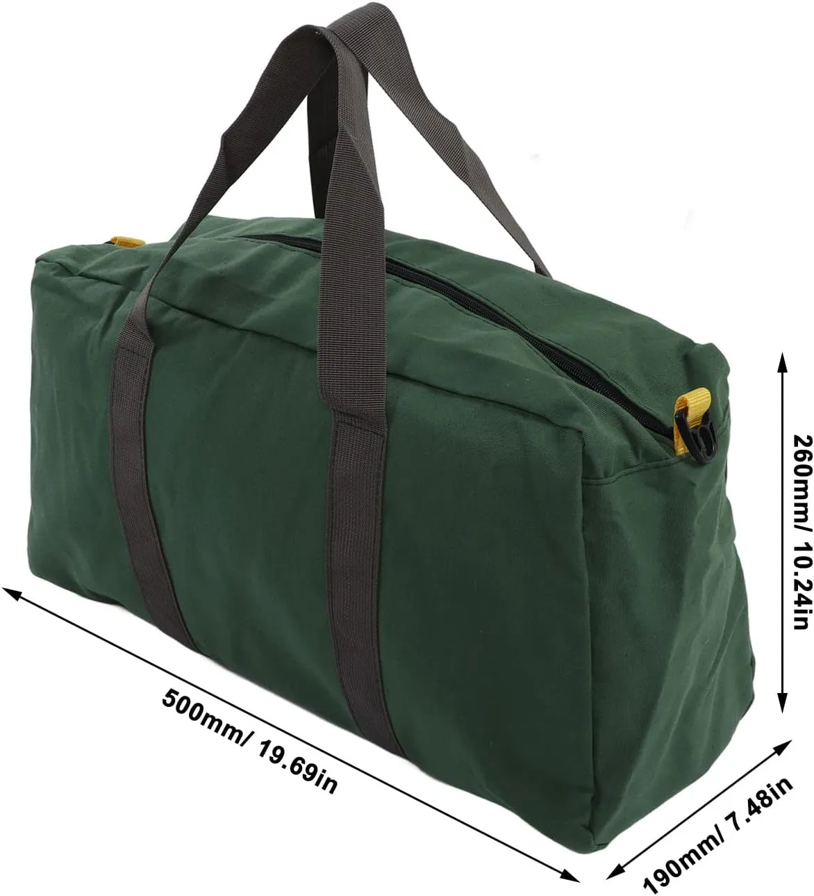 Large Tool Bag Canvas 19.69 Inch Waterproof Portable Zipper Tools Pouch Heavy Duty Multipurpose Utility Tote Bags for Electrician Carpenters Technicians