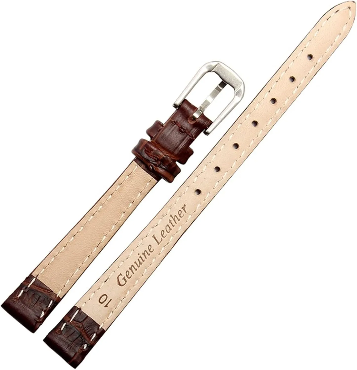 Leather Watchband For Girls And Student Watch Band Black Brown Red White Blue Strap