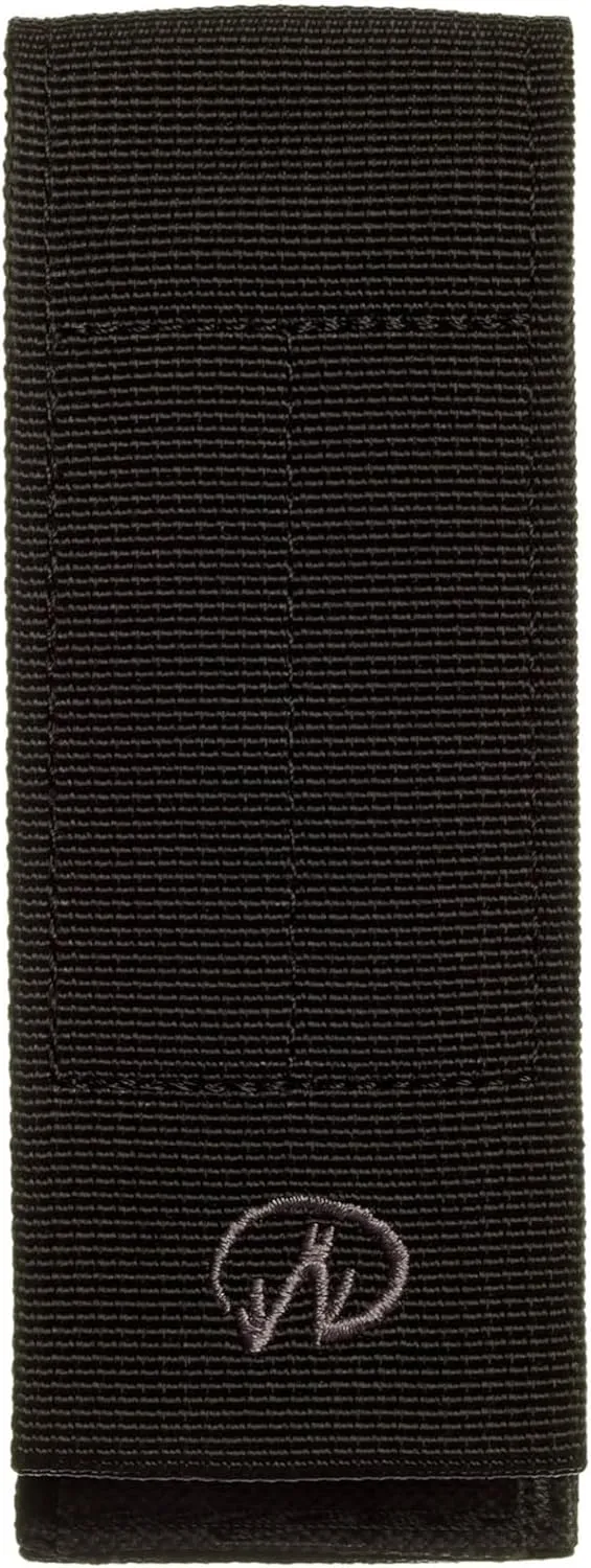 LEATHERMAN, MOLLE Compatible Large Nylon Sheath with Pockets for Multitools, Made in the USA, Fits 4" and 4.5" Tools - Black